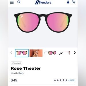 Blenders women’s polarized sunglasses North Park-Rose Theater